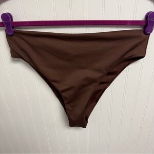 Skims Recycled Swim Mid Waist Bottom Cocoa Large